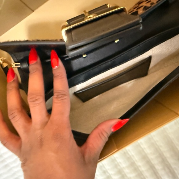 MICHAEL KORS Colby Small Cheetah Print Calf Hair Convertible Clutch - Picture 4 of 5